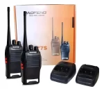 Kit 2 Walkie Talkie Bf-777S Radio Comunicador Fone Baofeng - Cor Preto