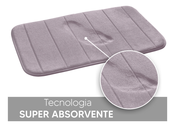 Tapete De Banheiro Antiderrapante Macio Holtter Home Design Super Soft 60x40cm - Image 4