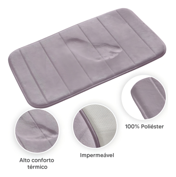 Tapete De Banheiro Antiderrapante Macio Holtter Home Design Super Soft 60x40cm - Image 9
