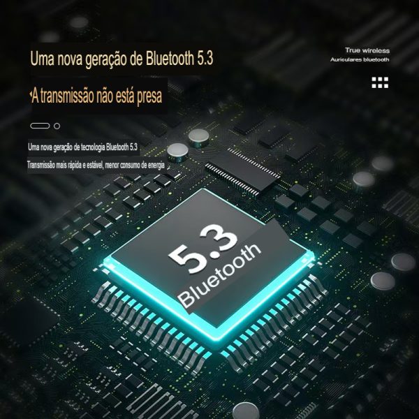 Fone Bluetooth M90 PRO 5.3 sem fio TWS à prova d'água, Modo Gamer, Design em S - Image 4