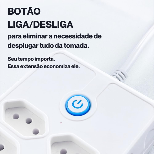 Extensão Filtros de Linha - 6 Tomadas, 4 Usb e 1 Tomada Universal - 2 Metros - Image 10