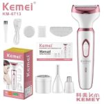 Depilador Feminino Profissional Lady Shaver Kemei Original 4 em 1