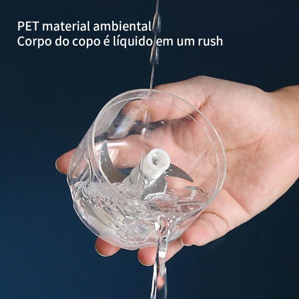 Mini Processador Elétrico de Alimentos Portátil com 3 lâminas de aço inox 250 ml USB Bivolt - Image 3