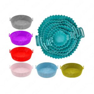 Forma Forro de Silicone Reutilizavel p/ Air Fryer Kit c/ 6 Und
