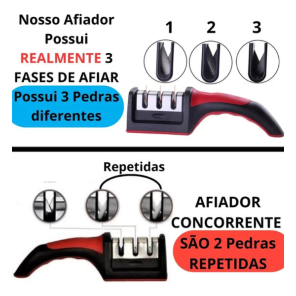 Amolador de Facas Manual – Cores Preto ou Vermelho - Image 5