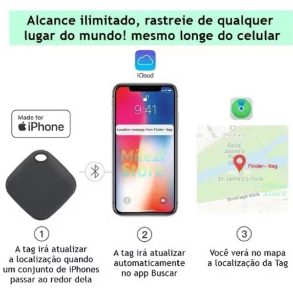 Rastreador Localizador Smart Tag MFI – Compatível com iPhone - Image 4