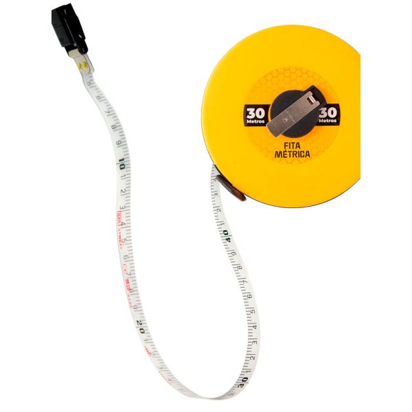 Trena Longa Fita Métrica 30 Metros 20mm Profissional Fibra De Vidro - Image 3