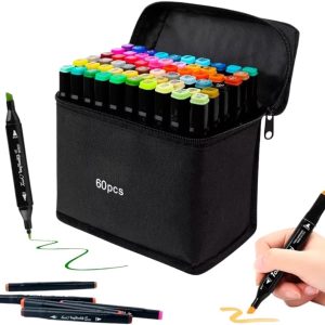 60 - PCS Canetinhas Infantis De Ponta Dupla | Conjunto Bolsa