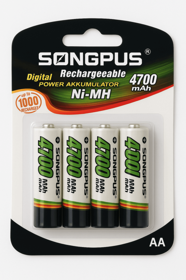 Pilha Recarregável 4700mah Aa Songpus