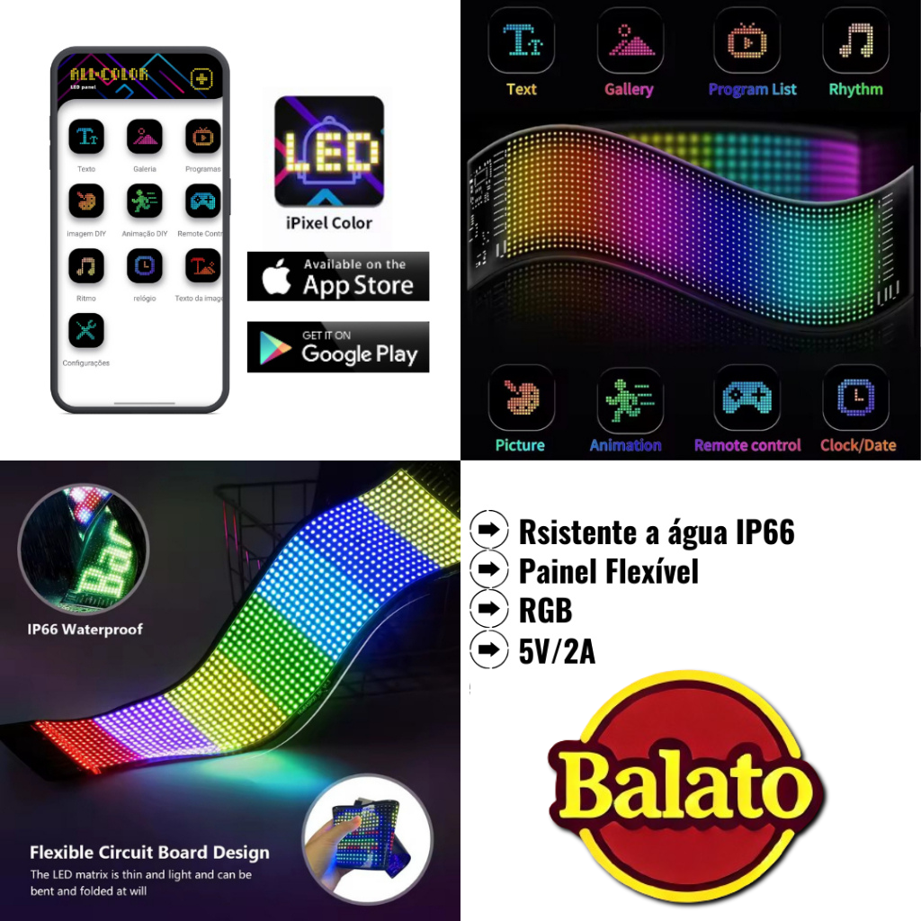 Painel LED Usb 5V Flexível RGB - Imagem 7